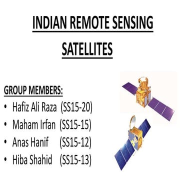 Indian remote sensing satellites