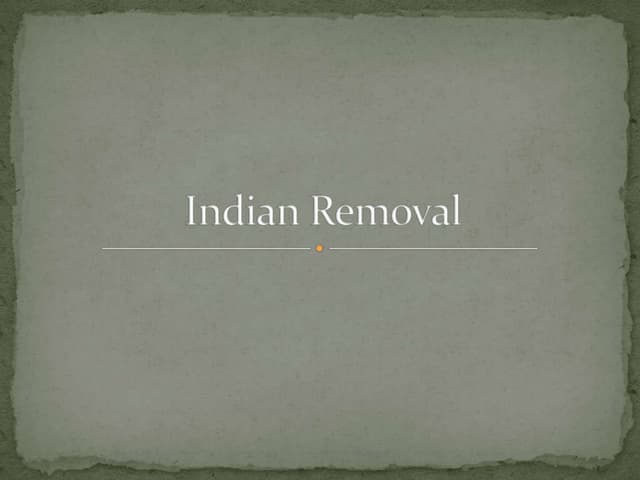 Indian Removal