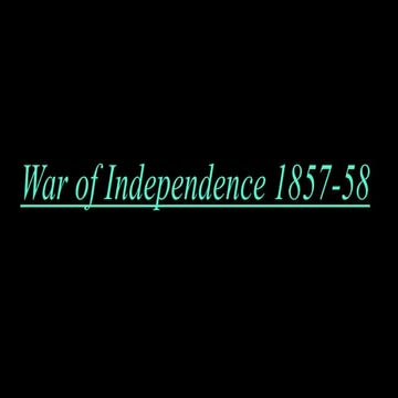 War of Independence 1857 (Indian Revolt 1857)