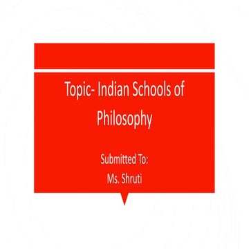Indian Schools of Philosophy - meaning, principles | PDF