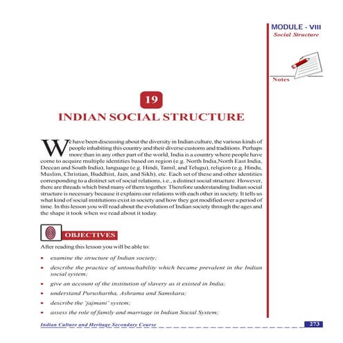 Indian social structure