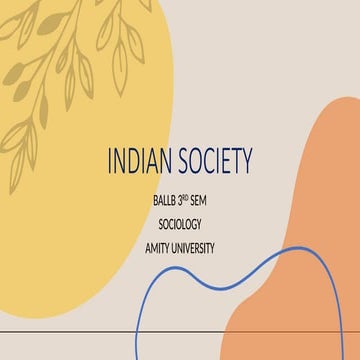 INDIAN SOCIETY- INTRODUCTION AND ORIGIN,