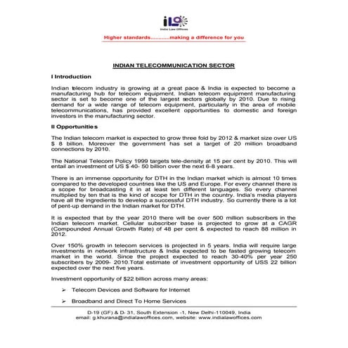 Indian telecommunication sector