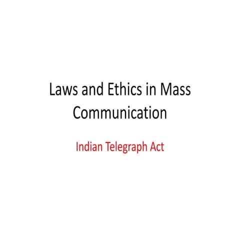 Indian telegraph act