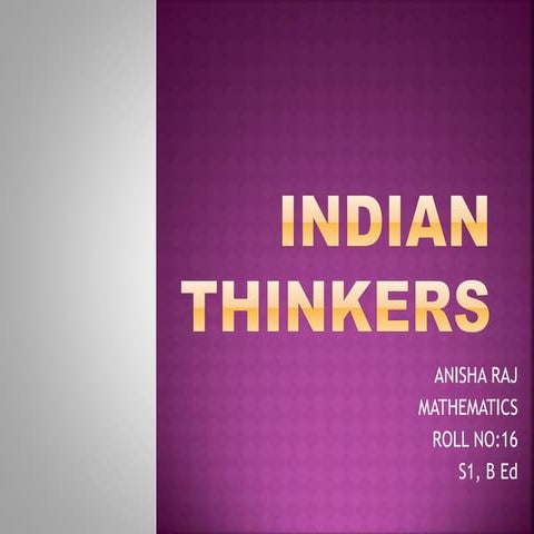 INDIAN THINKER - SWAMI VIVEKANANTHAN.pptx