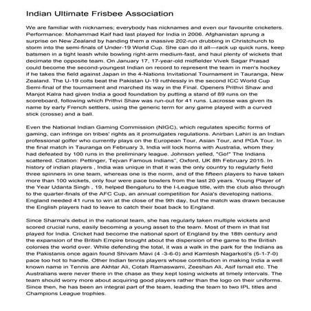 Indian Ultimate Frisbee Association