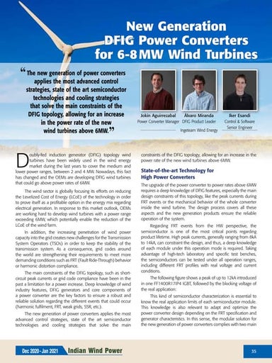Indian Wind Power - New-generation DFIG Power Converters for 6-8 MW Wind Turb...