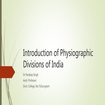 India Physiographic Divisions Pptx