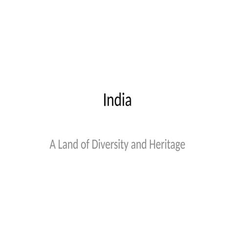 India –Unity in Diversity & Global Pride | PPTX