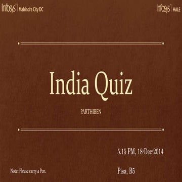India Quiz 2014