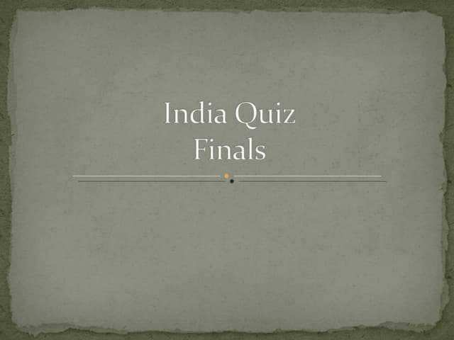 India Quiz Finals
