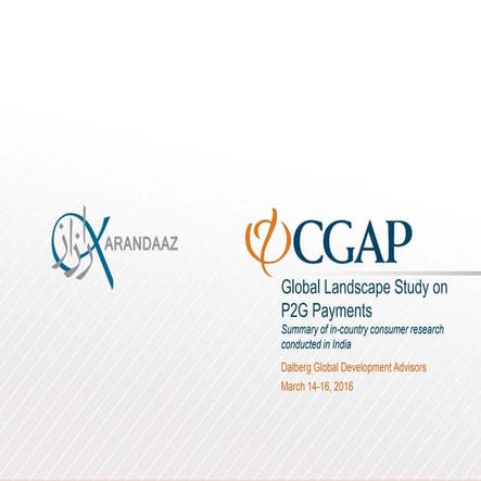 Global Landscape Study on P2G Payments (India)