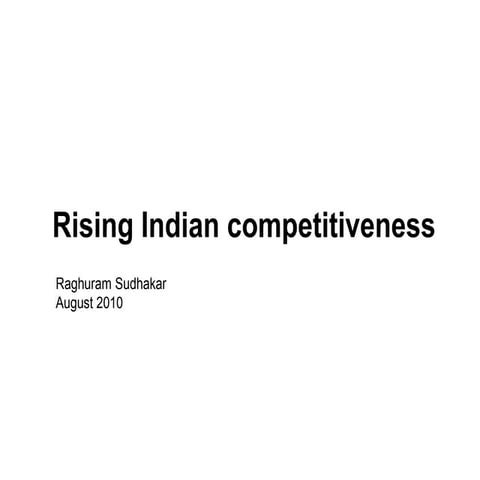 India rising in competitiveness 2010