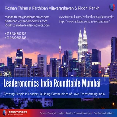Leaderonomics India Roundtable Sessions - Presentation Slides