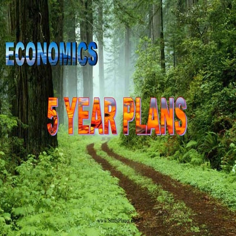 India's 5 year plan startegy
