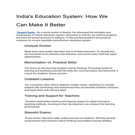 Ppt on education system in india | PPTX