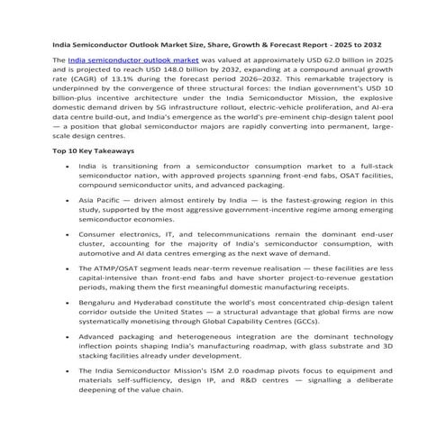 Future & growth of semiconductor industry In india | PPTX