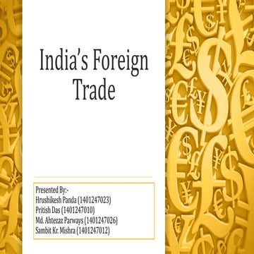 India’s foreign trade