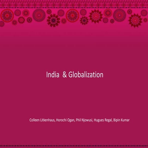 India-Globalization Challenges