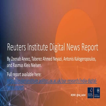 India Digital News Report slides | Reuters Institute 