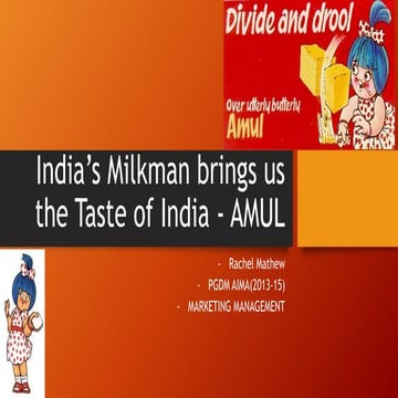 India’s milkman brings us the Taste of India - AMUL