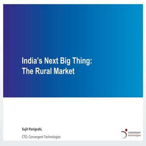 India’s next big thing   the rural market