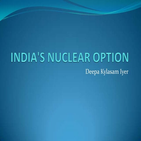Indias Nuclear Option