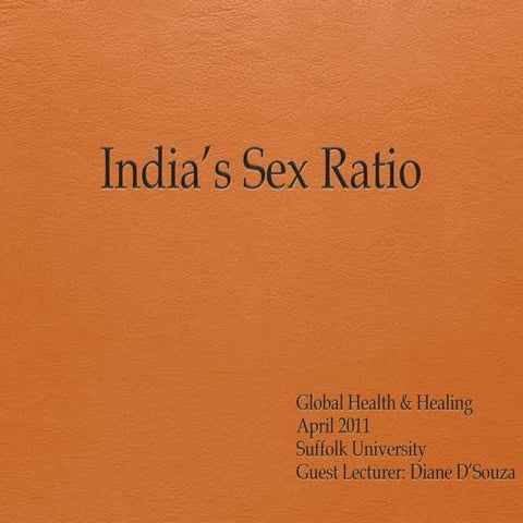 India's sex ratio