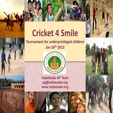 India Sudar - Cricket 4 Smile (Tournament for underprivileged children) at Hy...
