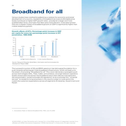 India Telecom 2010 Report titled Broadband for All