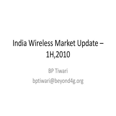India telecom update 1 h 2010v0.1