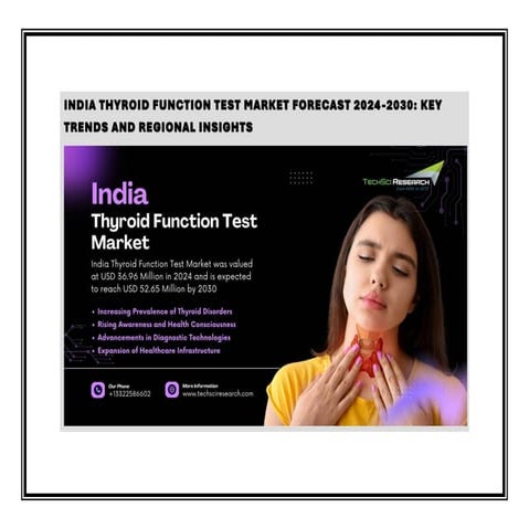 India Thyroid Function Test Market Forecast 2024-2030: Key Trends and Regiona...