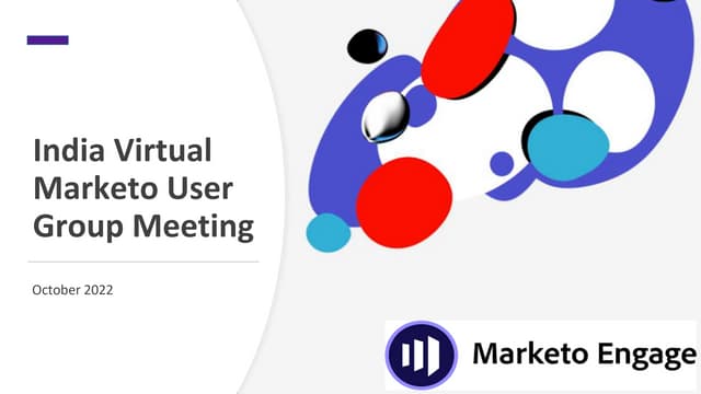 India VMUG Marketo Architect Certification October 2022 MUG Event India VMUG Marketo Architect Certification October 2022 MUG Event