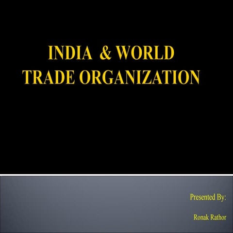 India & Wto