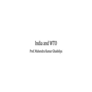 India & WTO