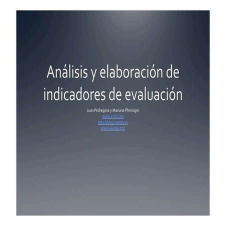 Evaluación  e indicadores de evaluación para proyectos culturales
