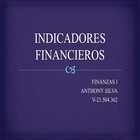 Indicadores financieros
