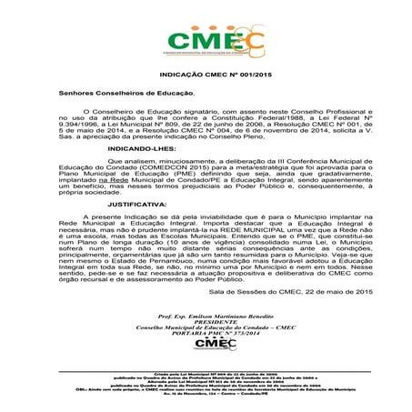 Parecer cmec nº 002.2015