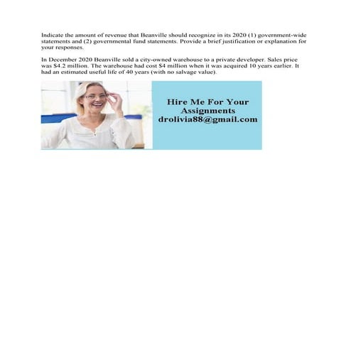 Indicate the amount of revenue that Beanville should recognize in its (4).pdf