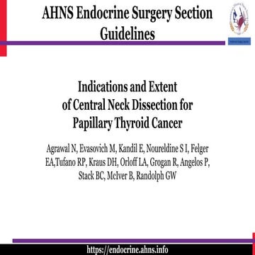 Indications and extent of central neck dissection for papillary thyroid cance...