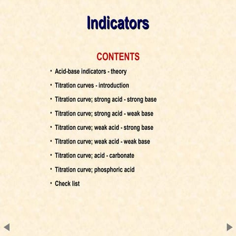 Indicators