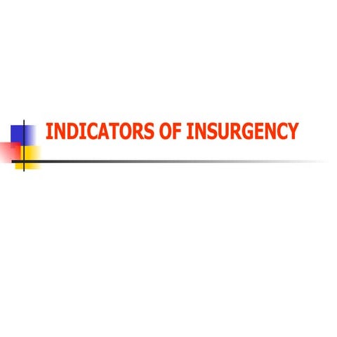 Indicators Of Insurgency