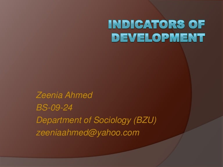 Indicators of development