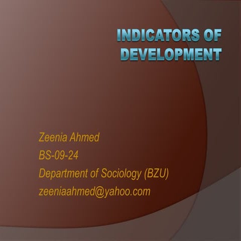 Indicators of development