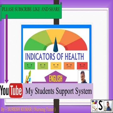 Indicators of  health   english