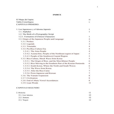 Indice de la Guía de Lectura