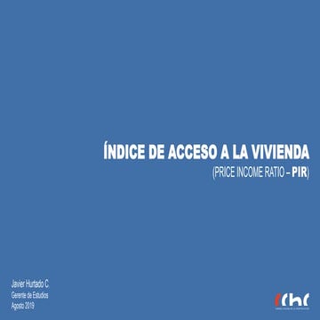 Indice de Acceso a la vivienda - Agoso de 2019