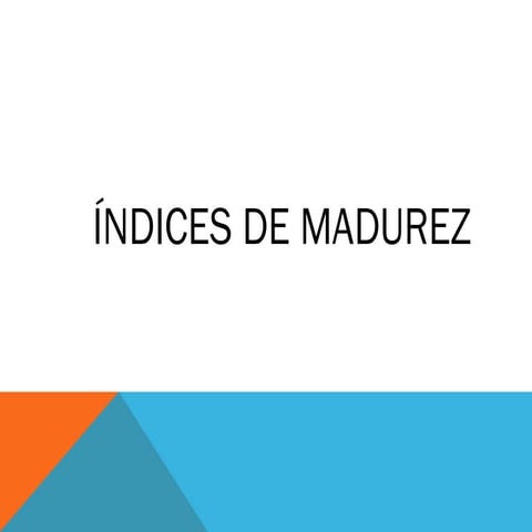Indice de madurez