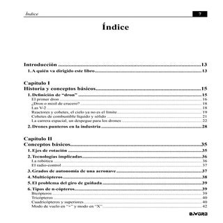Índice del libro "Hacking con Drone...