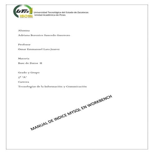 Indices en workbench